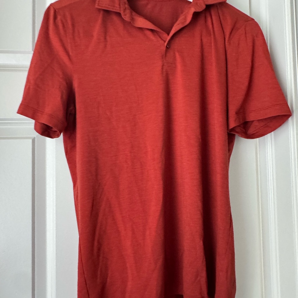 lululemon athletica Red Polo Shirt